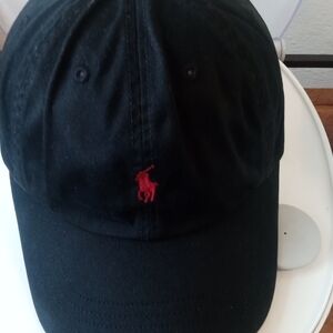 Black polo hat